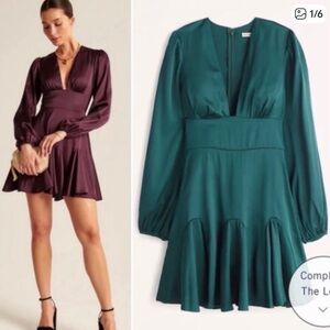 Abercrombie Sati Plum Plunge Dress